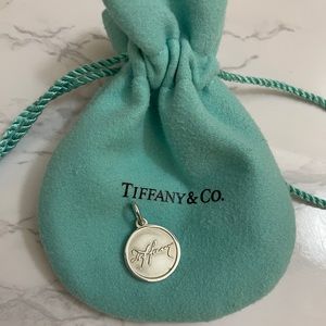 Tiffany & Co. Matte Silver Circle Pendant